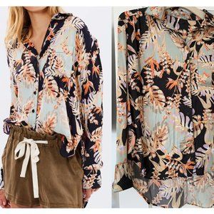 Free People Under the Palms Button Up Shirt